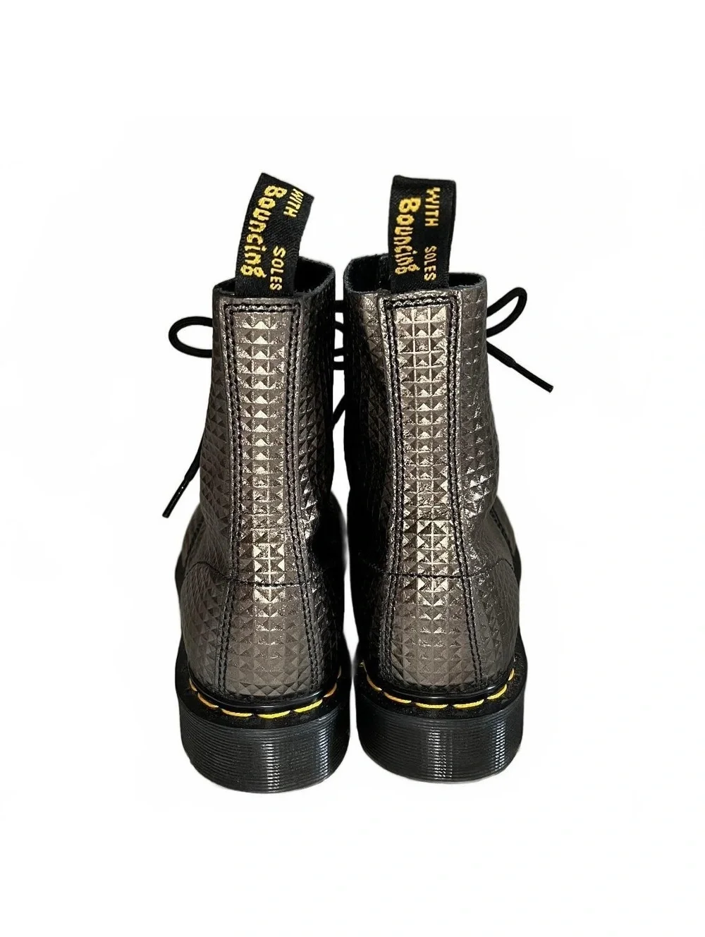 Dr. Martens 1460 Pascal Metallic Pewter Boots US 8